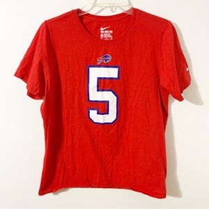 Nike The Nike Tee Cotton Buffalo Bills Short Sleeve Graphic T Shirt #5 Taylor 🏈